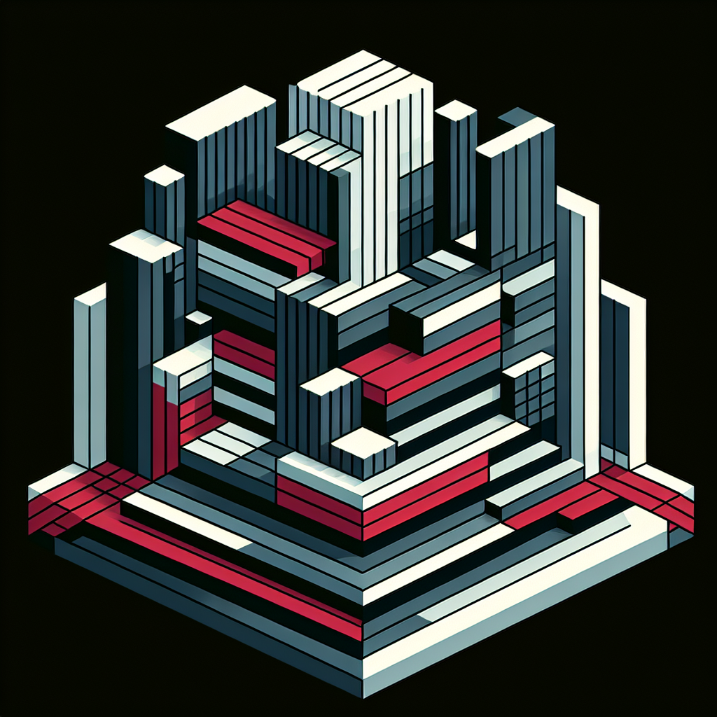 Abstract visualization of layered financial structures