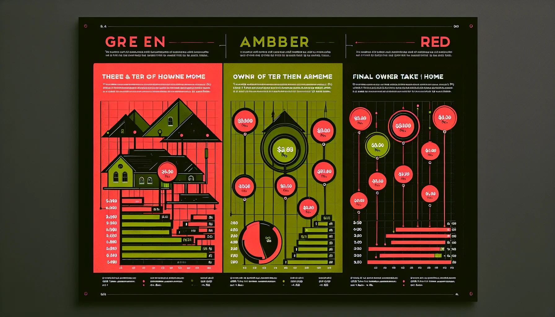 Three-tier financial model visualization